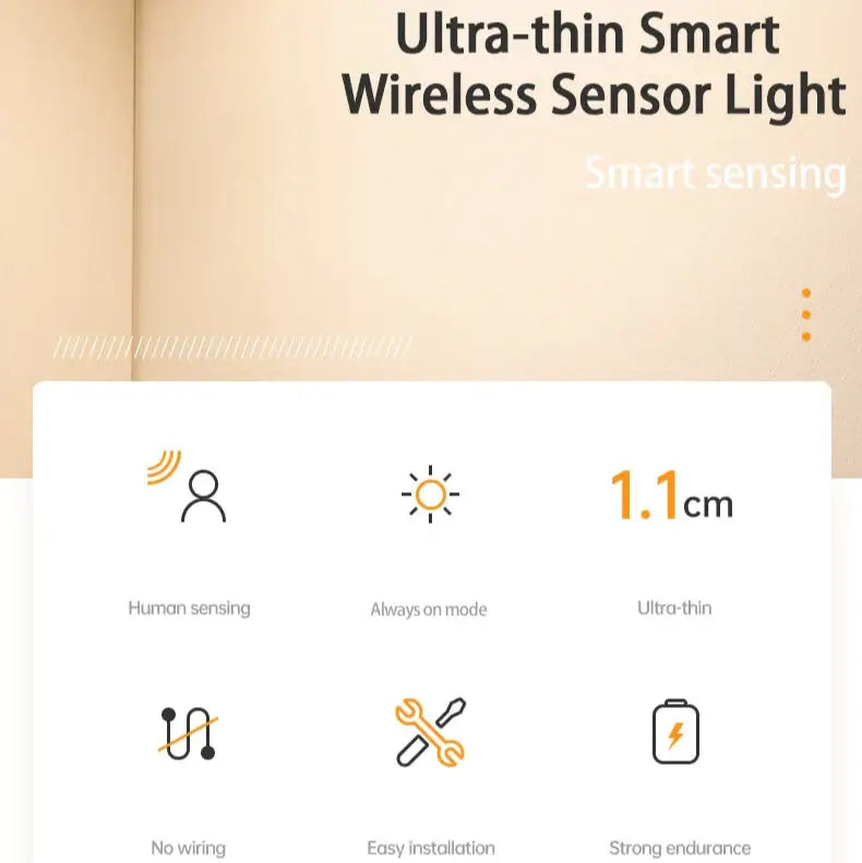 USB Rechargeable Motion Sensor Cabinet Light