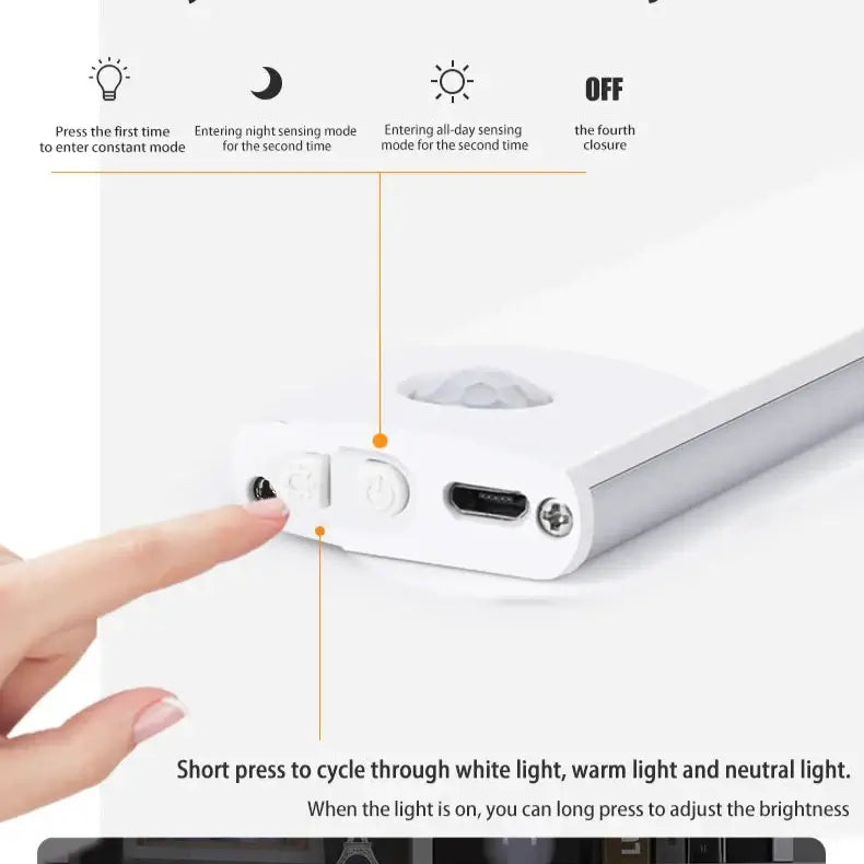 USB Rechargeable Motion Sensor Cabinet Light