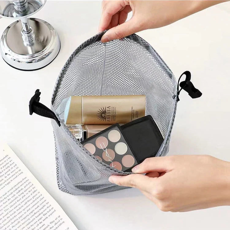 Waterproof storage bag packed for beach day

