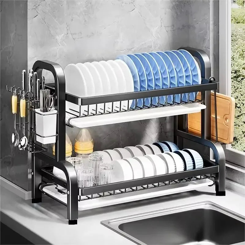 stainless steel dish drainer for kitchen counter

